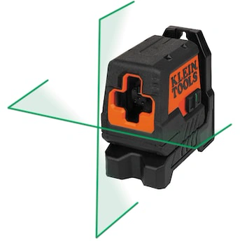 Green self-levelling cross-line laser level
