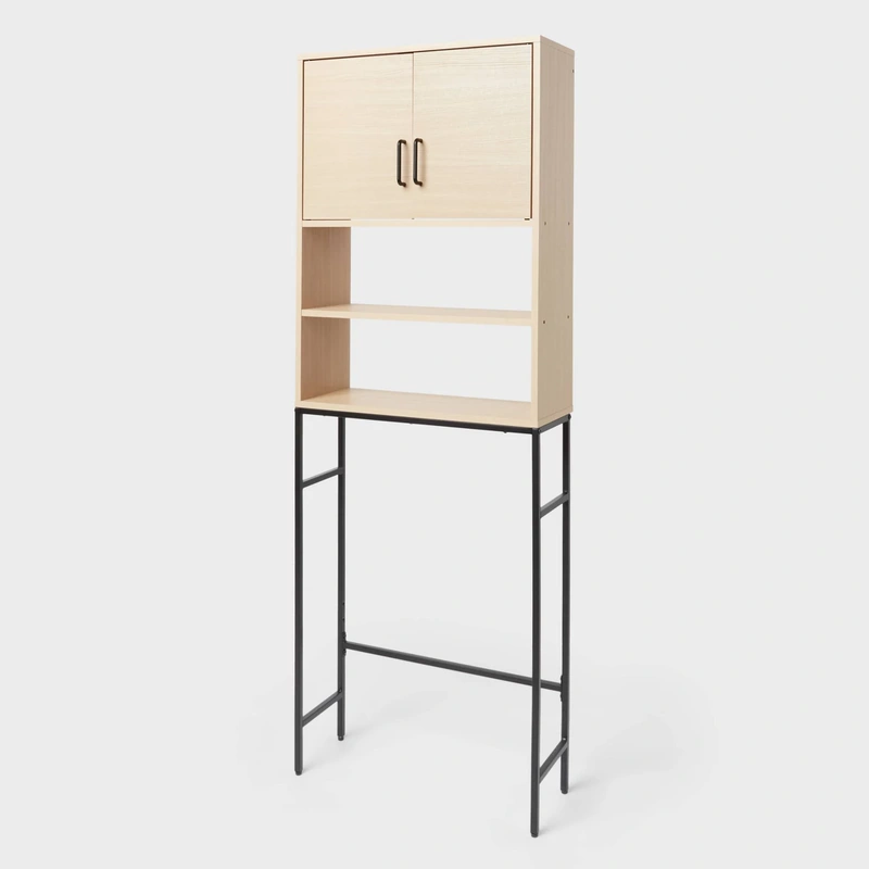 Brightroom mixed-material bath étagère